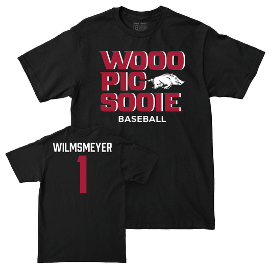 Arkansas Baseball Black Woo Pig Tee  - Ty Wilmsmeyer