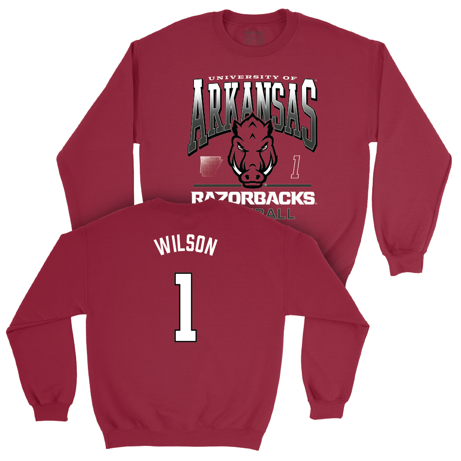 Arkansas Football Cardinal Staple Crew - Jaedon Wilson