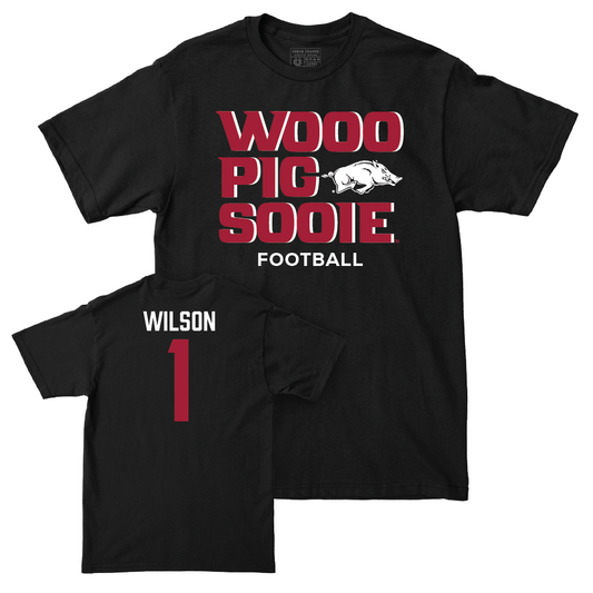 Arkansas Football Black Woo Pig Tee - Jaedon Wilson