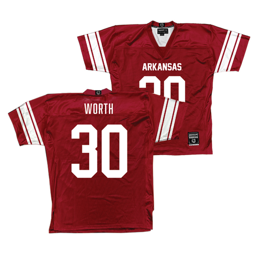 Arkansas Football Cardinal Jersey    - Larry Worth