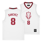 Arkansas Men's Basketball White Jersey  - Melo Sanchez