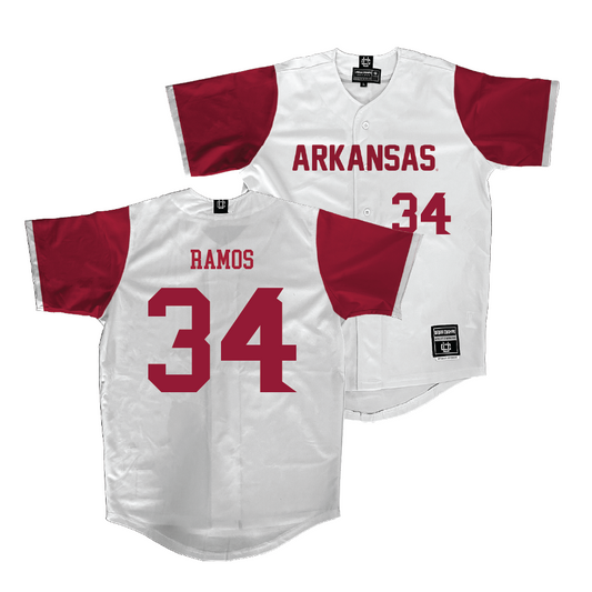 Arkansas Softball White Jersey  - Jayden Ramos