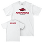 Arkansas Women's Gymnastics White Classic Comfort Colors Tee   - Cami Weaver