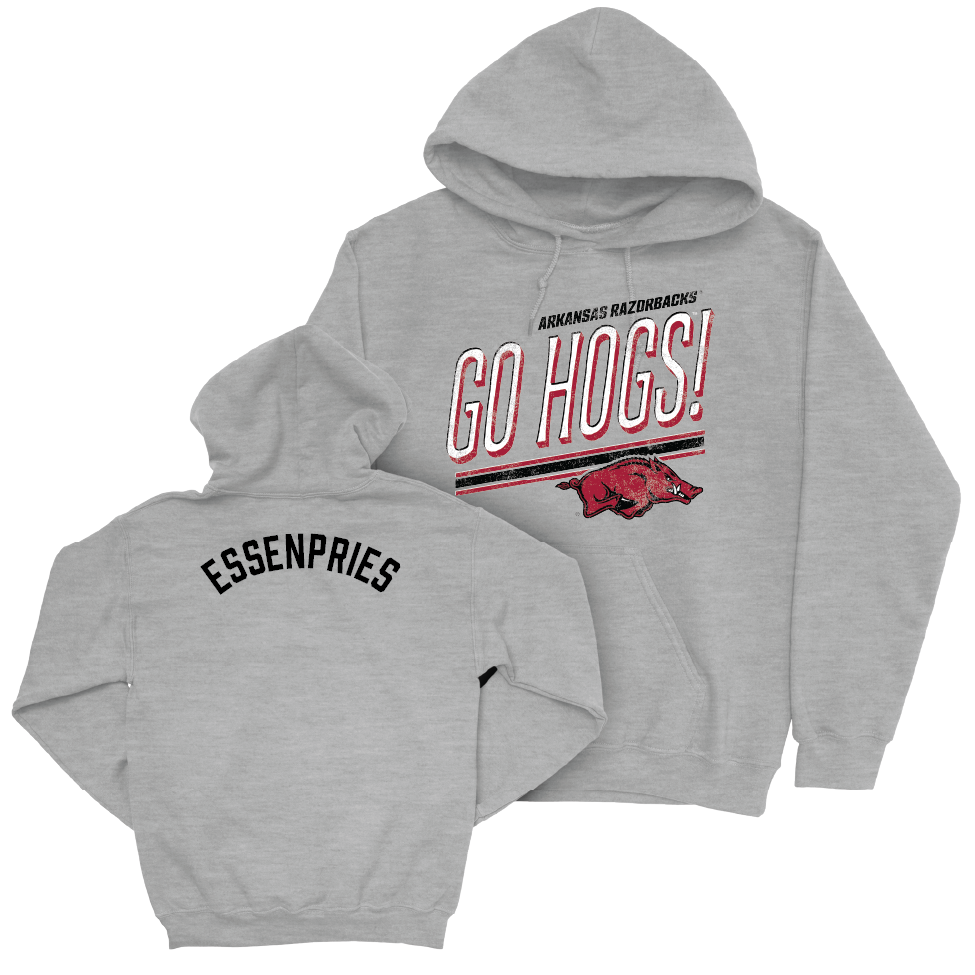 Arkansas Women's Gymnastics Sport Grey Hogs Hoodie   - Dakota Essenpries