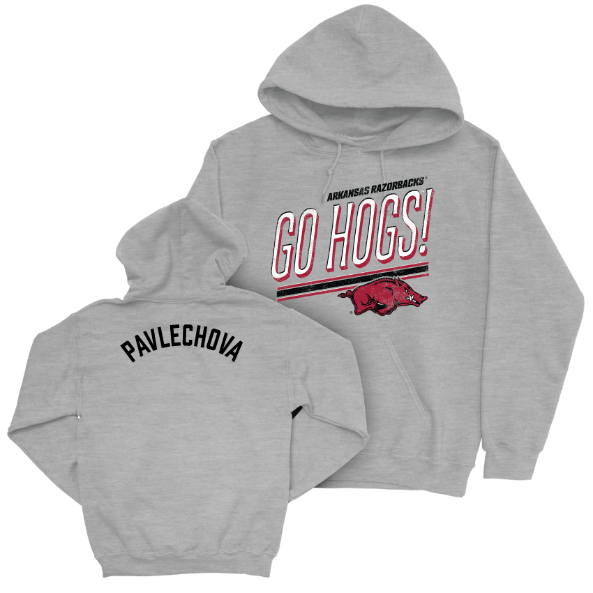 Arkansas Women's Tennis Sport Grey Hogs Hoodie   - Katarina Pavlechova