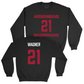 Arkansas Men's Basketball Black Player Crew  - DJ Wagner