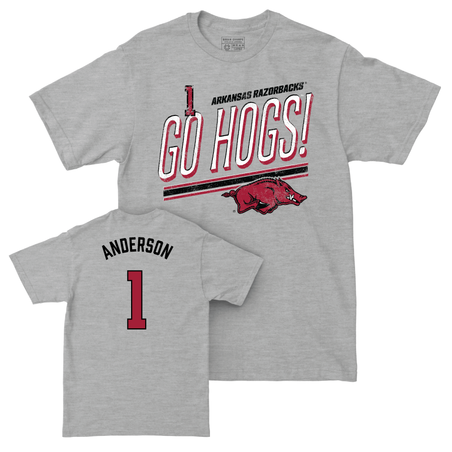 Arkansas Women's Soccer  Sport Grey Hogs Tee   - Zoë Anderson