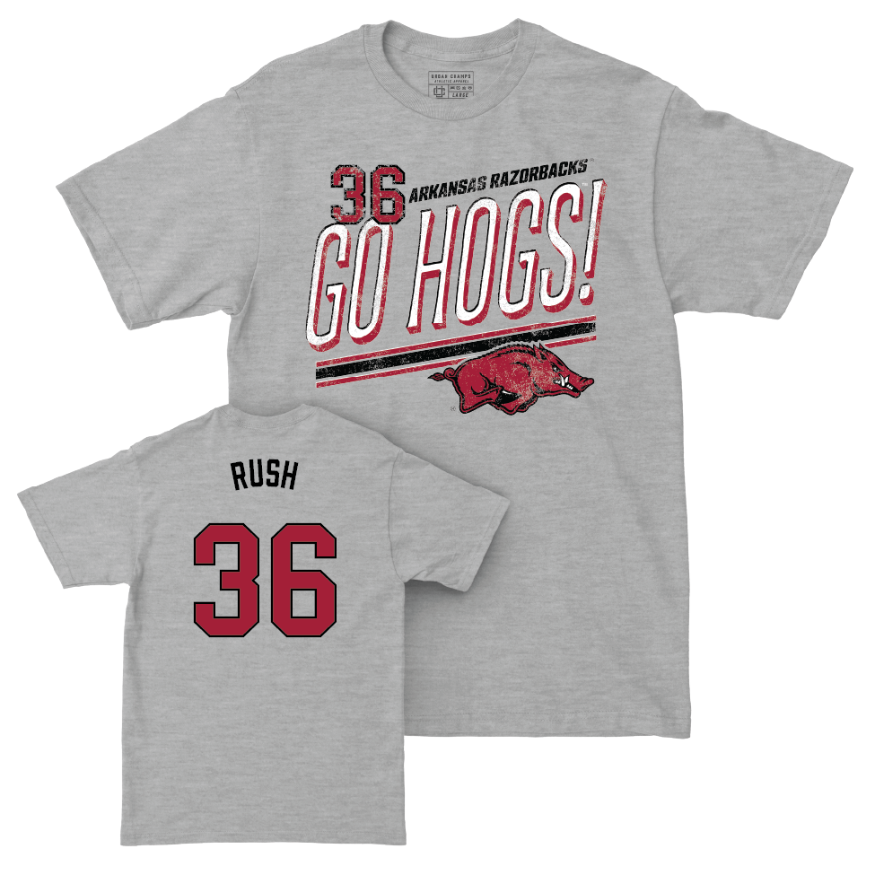 Arkansas Football Sport Grey Hogs Tee   - Gavin Rush