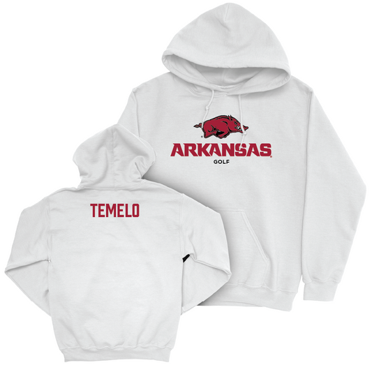 Arkansas Women's Golf White Classic Hoodie   - Clarisa Temelo