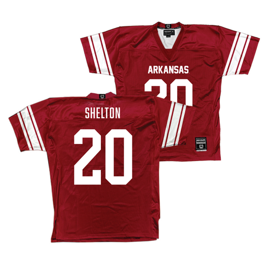 Arkansas Football Cardinal Jersey   - Jayden Shelton