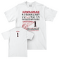 Arkansas Women's Basketball White Hoops Comfort Colors Tee  - Phoenix Stotijn