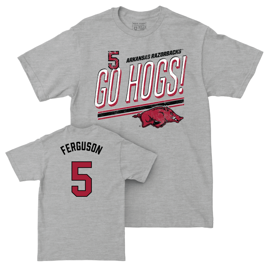 Arkansas Football Sport Grey Hogs Tee   - Ja'kayden Ferguson